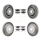 Front Rear Coat Brake Rotors Ceramic Pad Kit For Lincoln Nautilus With Vented KGT-103427