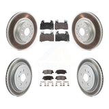 Front Rear Coated Disc Brake Rotors And Ceramic Pads Kit For Cadillac CTS KGT-104383