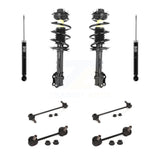Front Rear Complete Strut Shock & TOR Bar Link Kit (8Pc) For Kia Sportage