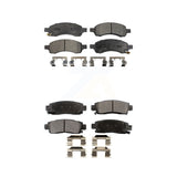 Front Rear Ceramic Brake Pad Kit For Chevrolet Trailblazer GMC Envoy EXT XL Saab