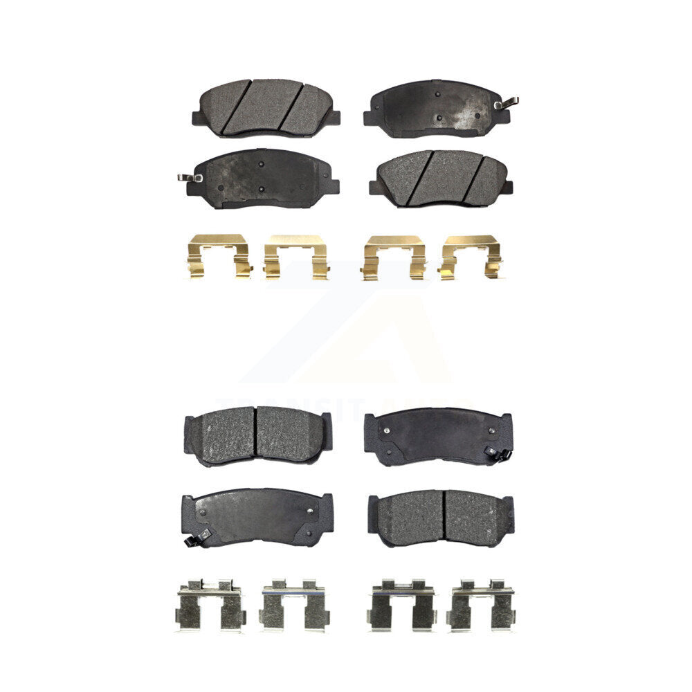 Front Rear Ceramic Brake Pads Kit For 2007-2009 Hyundai Santa Fe