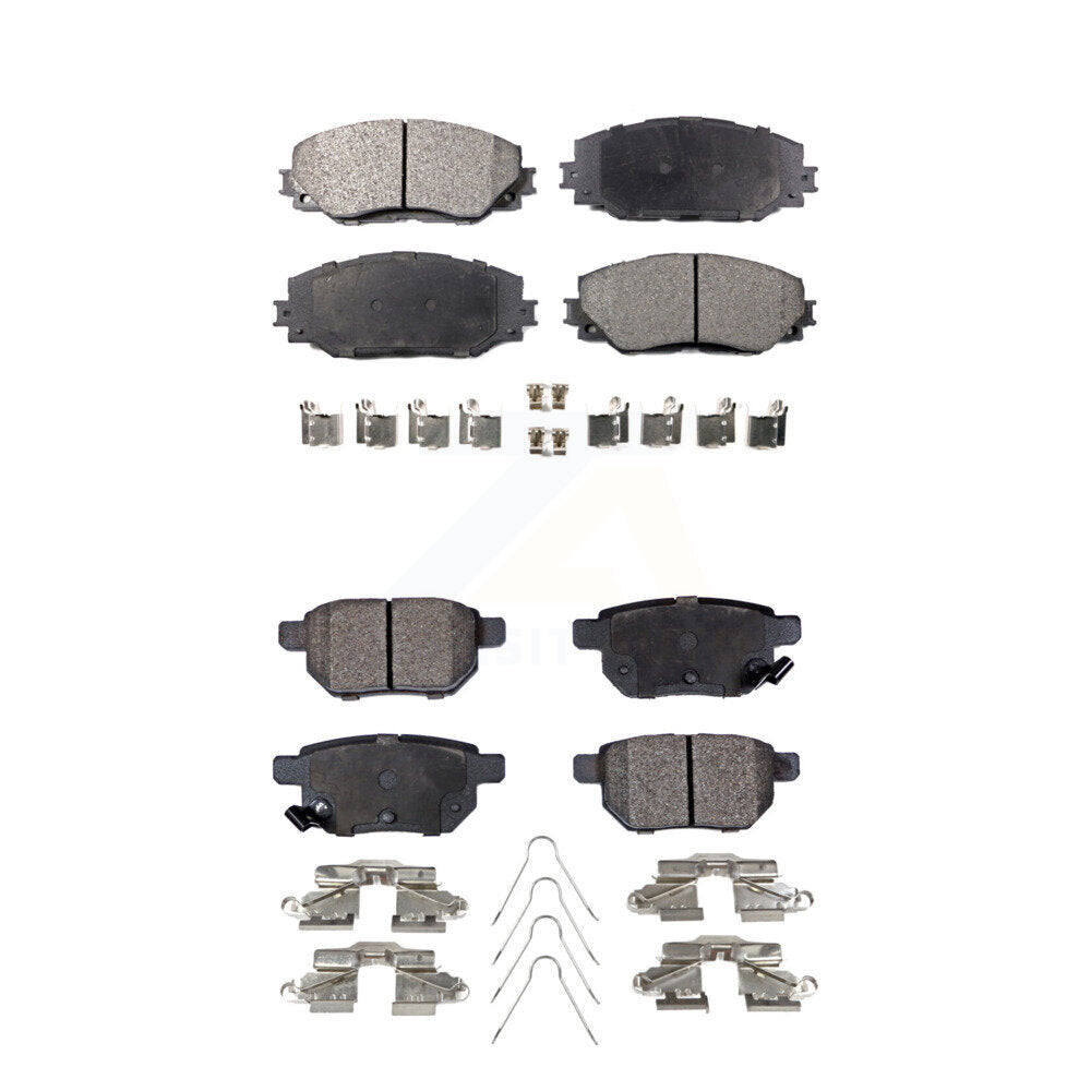 Front Rear Ceramic Brake Pad Kit For Toyota Corolla Scion xB Matrix Pontiac Vibe