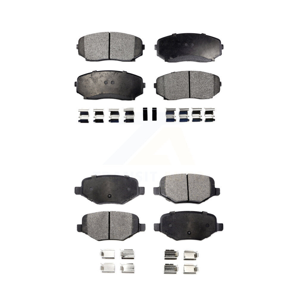 Front Rear Ceramic Brake Pads Kit For Ford Edge Lincoln MKX