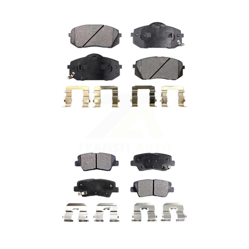 Front Rear Ceramic Brake Pads Kit For Hyundai Sonata Kia Cadenza Soul EV