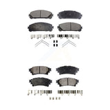 Front Rear Ceramic Brake Pad Kit For Toyota Highlander Sienna Lexus RX350 RX450h