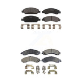 Front Rear Ceramic Brake Pads Kit For Chevrolet Silverado 1500 GMC Sierra