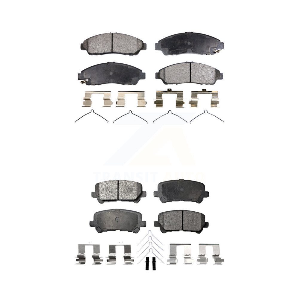 Front Rear Ceramic Brake Pads Kit For Honda Pilot Acura MDX ZDX