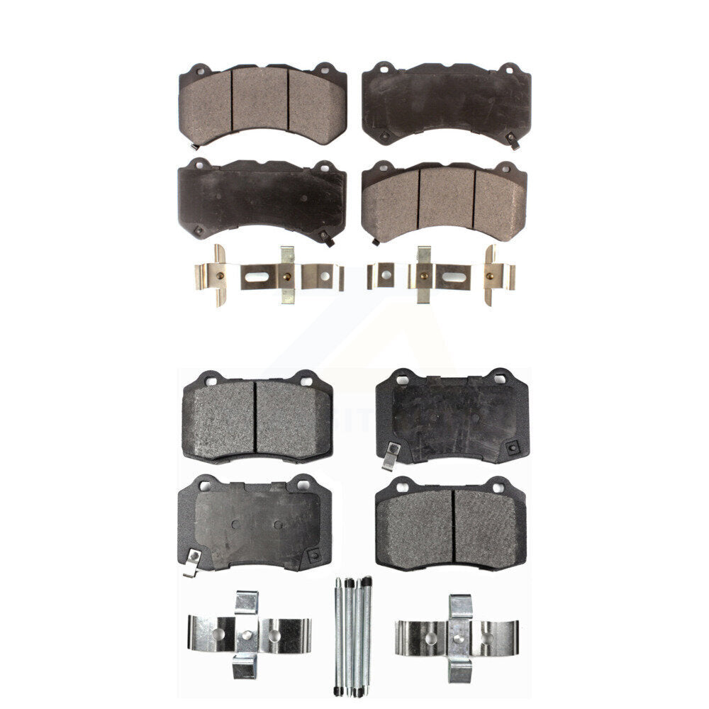 Front Rear Ceramic Brake Pad Kit For Jeep Grand Cherokee Dodge Charger Chevrolet