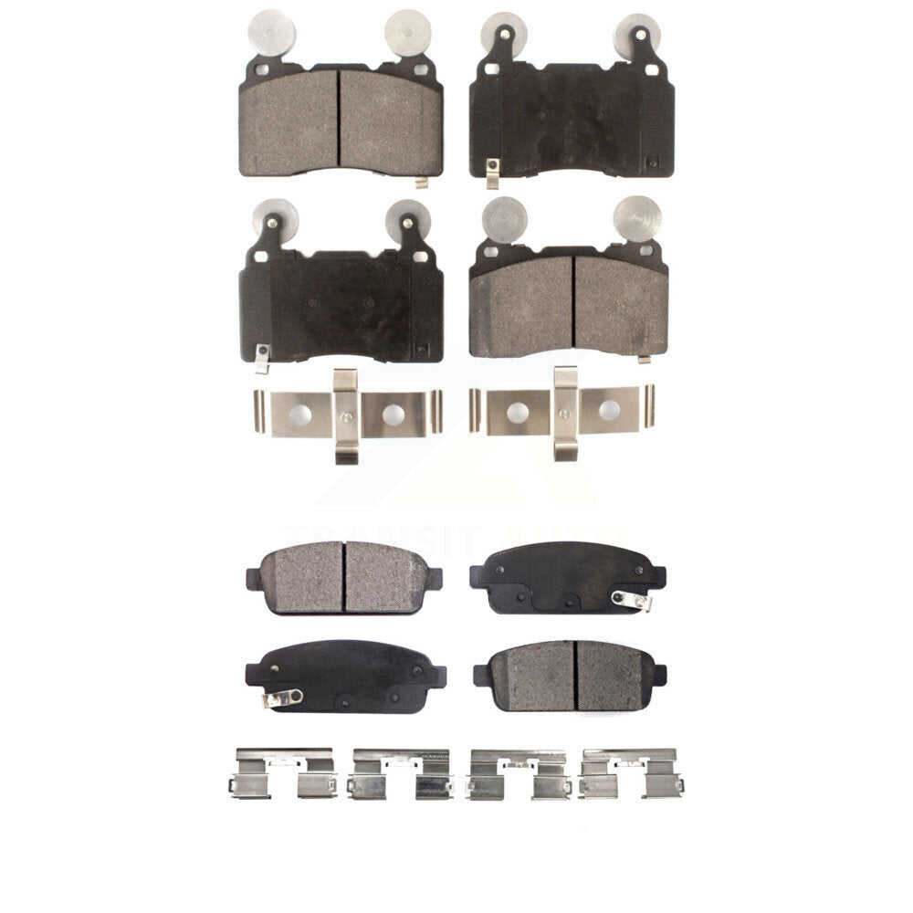 Front Rear Ceramic Brake Pads Kit For 2016 Cadillac ELR With Performance Brakes