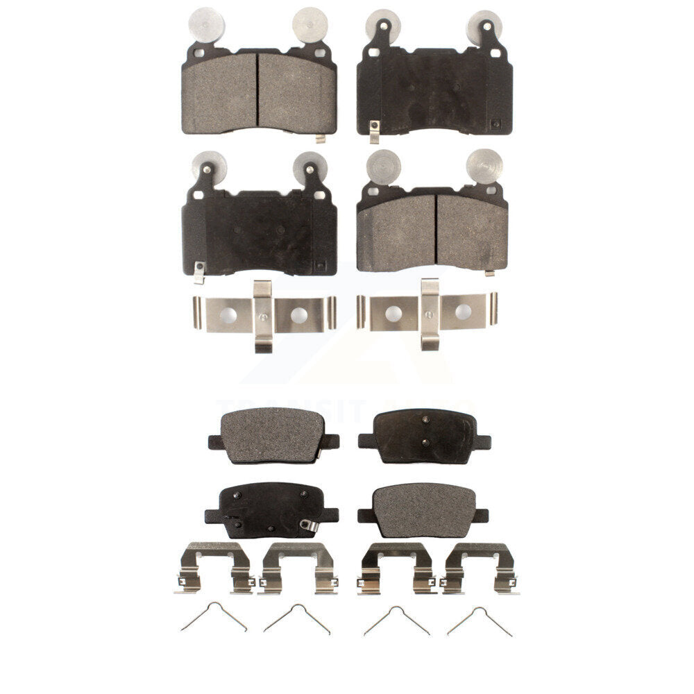 Front Rear Ceramic Brake Pads Kit For Cadillac CT6 With 345mm Diameter Rotor