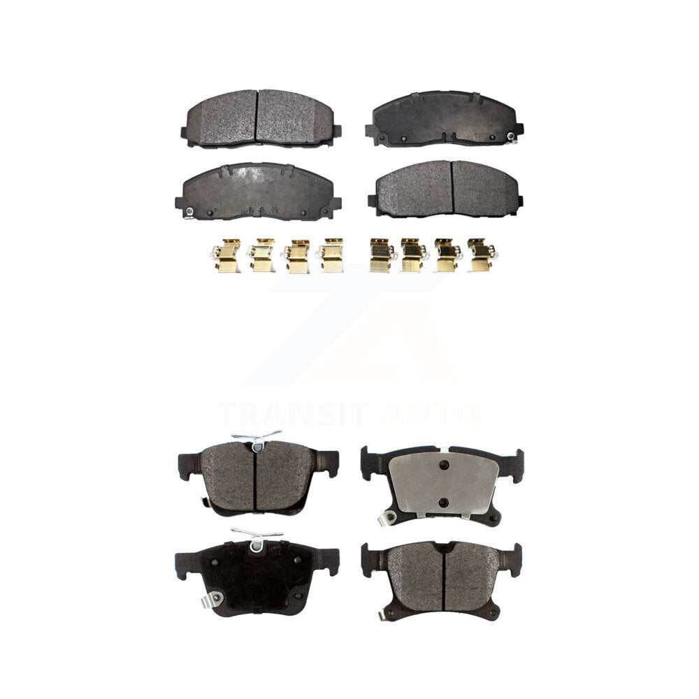 Front Rear Ceramic Brake Pads Kit For Chrysler Pacifica Voyager Grand Caravan