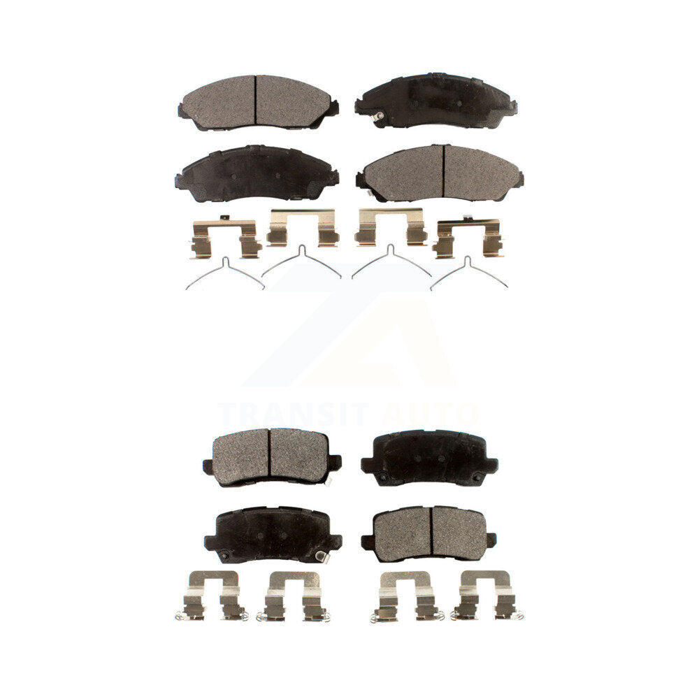 Front Rear Ceramic Brake Pads Kit For 2017-2020 Acura MDX