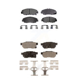 Front Rear Ceramic Brake Pads Kit For Honda Civic Acura EL