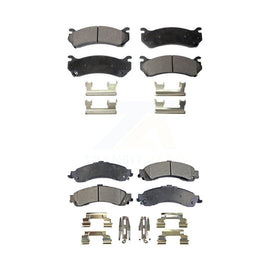 Front Rear Ceramic Brake Pads Kit For Chevrolet Silverado 1500 GMC Tahoe Sierra