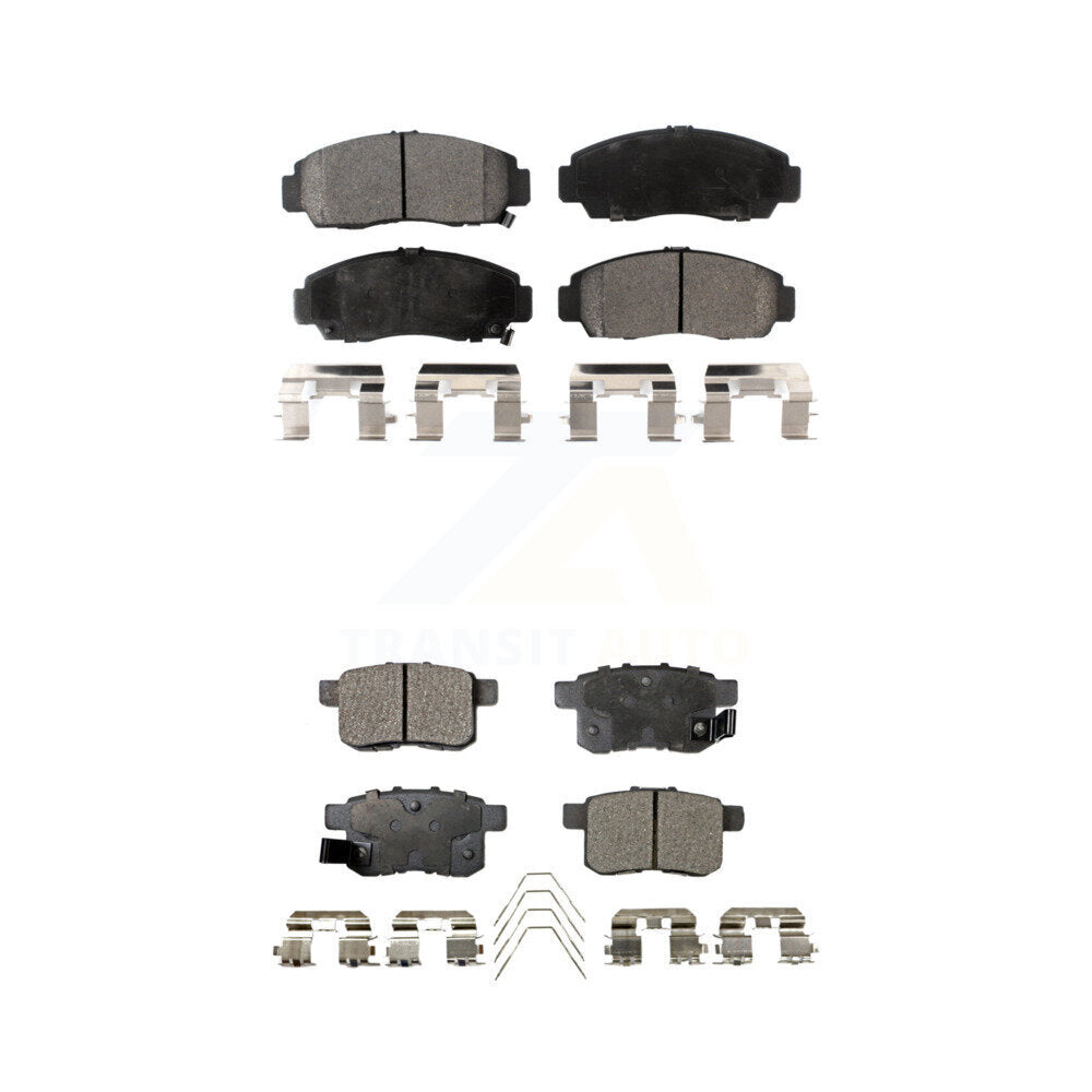 Front Rear Ceramic Brake Pads Kit For Honda Accord Acura TSX