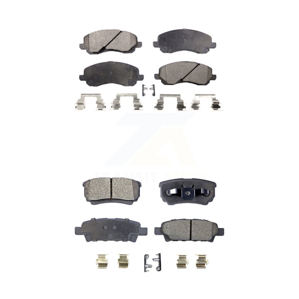 Front Rear Ceramic Brake Pad Kit For Jeep Patriot Dodge Compass Chrysler Caliber