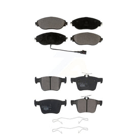Front Rear Ceramic Brake Pads Kit For Volkswagen Tiguan Jetta Audi Golf R S3 Q3