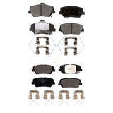 Front Rear Ceramic Brake Pads Kit For Kia Sorento Hyundai Santa Fe Sport