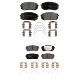 Front Rear Ceramic Brake Pads Kit For Kia Optima With Manual Parking