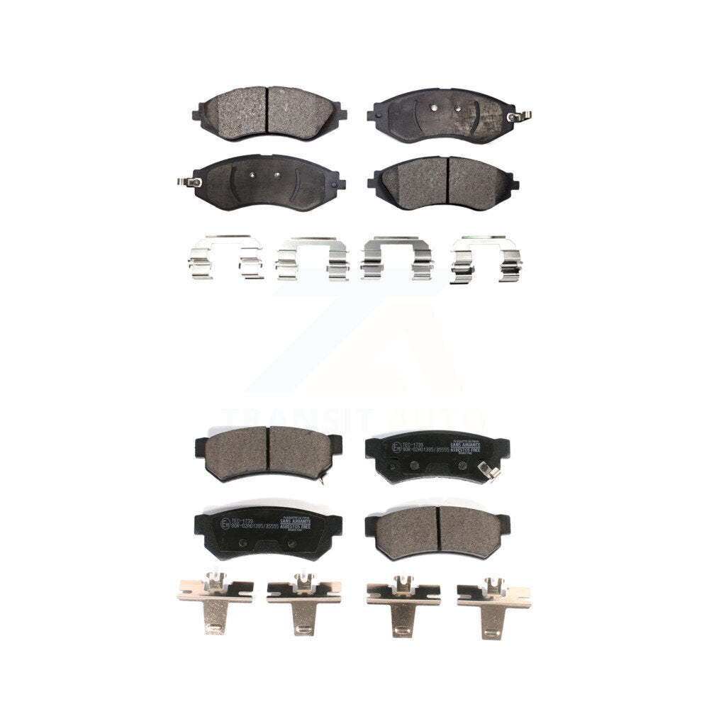 Front Rear Ceramic Brake Pads Kit For Chevrolet Spark EV