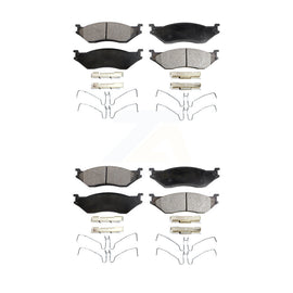 Front Rear Ceramic Brake Pads Kit For Ford F-450 Super Duty F59 F-550 IC LCF AE