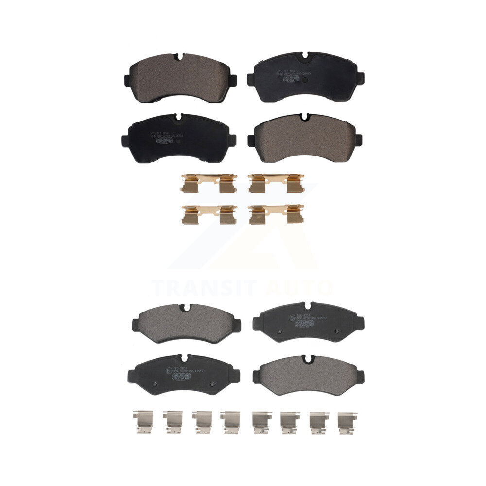 Front Rear Ceramic Brake Pads Kit For Mercedes-Benz Sprinter 3500 2500 1500