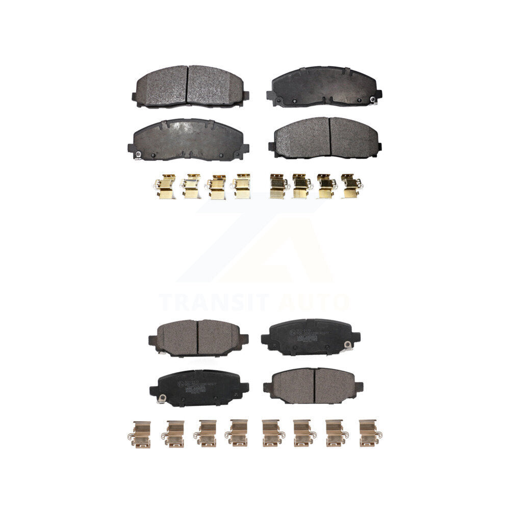 Front Rear Ceramic Brake Pads Kit For Jeep Wrangler