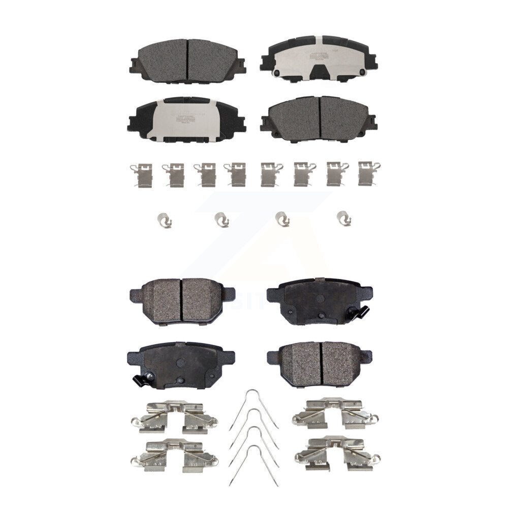 Front Rear Ceramic Brake Pads Kit For Toyota Corolla Prius Prime