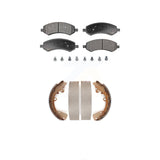 Front Rear Ceramic Brake Pads & Drum Shoe Kit For Dakota Dodge Mitsubishi Raider