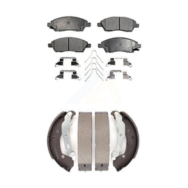 Front Rear Ceramic Brake Pads And Drum Shoes Kit For Nissan Versa Note Micra