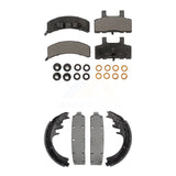 Front Rear Ceramic Brake Pads And Drum Shoes Kit For Chevrolet K1500 Suburban