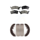 Front Rear Ceramic Brake Pads Drum Shoe Kit For Pontiac Sunfire Grand Am Achieva