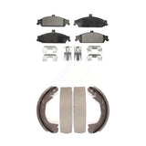 Front Rear Ceramic Brake Pads Drum Shoe Kit For Chevrolet Pontiac Grand Am Alero