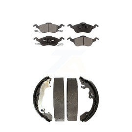 Front Rear Ceramic Brake Pads And Drum Shoes Kit For Ford Focus