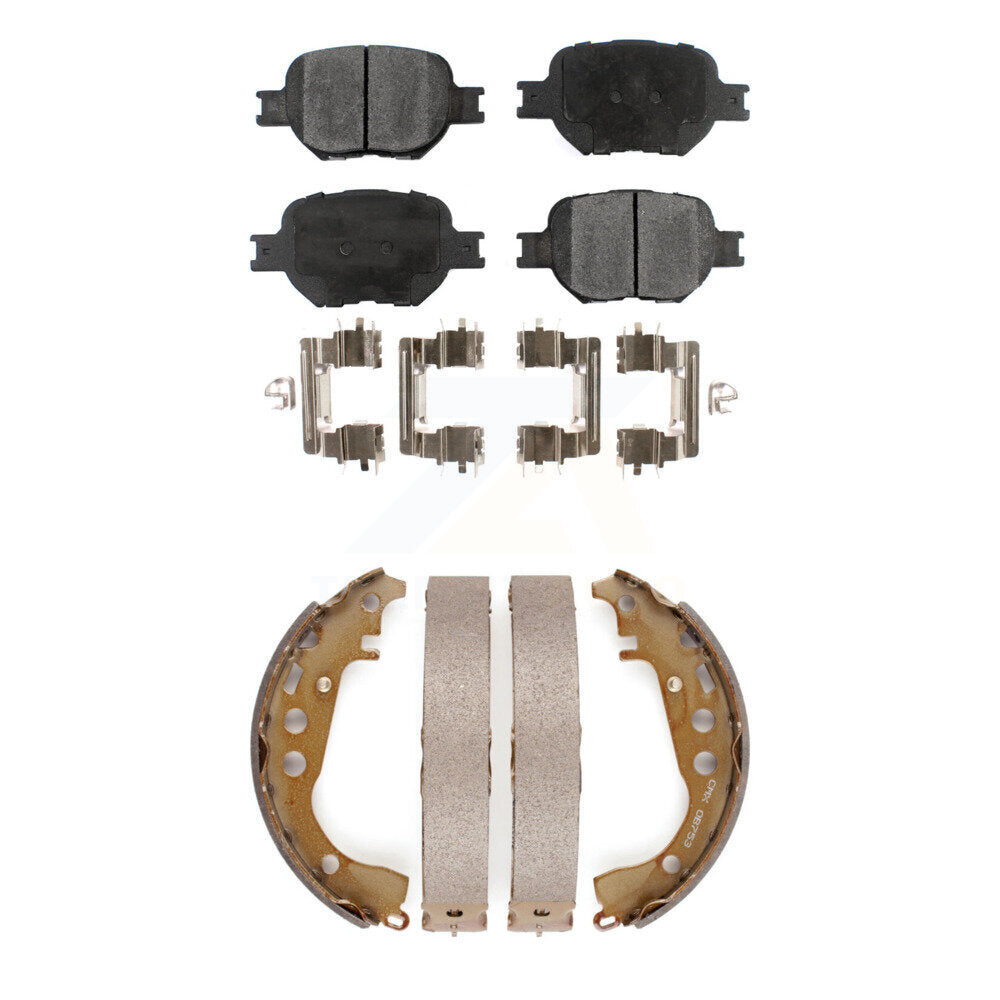 Front Rear Ceramic Brake Pads And Drum Shoes Kit For Toyota Celica