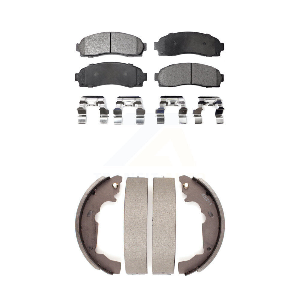 Front Rear Ceramic Brake Pads And Drum Shoe Kit For Saturn Vue Chevrolet Equinox