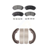 Front Rear Ceramic Brake Pads & Drum Shoes Kit For Chevrolet Venture Pontiac AWD