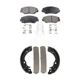 Front Rear Ceramic Brake Pads And Drum Shoes Kit For Honda Accord Fit