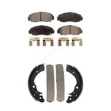 Front Rear Ceramic Brake Pads And Drum Shoes Kit For Honda Accord Civic