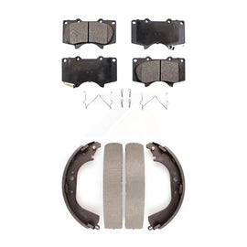Front Rear Ceramic Brake Pads And Drum Shoes Kit For Toyota Tundra