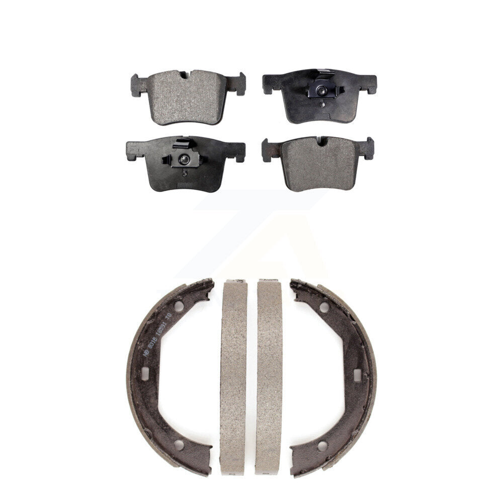 Front Rear Ceramic Brake Pads Parking Shoes Kit For BMW 328i xDrive 330i GT