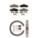 Front Rear Ceramic Brake Pads & Parking Shoe Kit For Chevrolet Corvette XLR