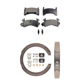 Front Rear Ceramic Brake Pads Parking Shoe Kit For Chevrolet S10 GMC Sonoma