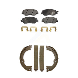 Front Rear Ceramic Brake Pads Parking Shoe Kit For Hyundai Santa Fe XL 3.3L