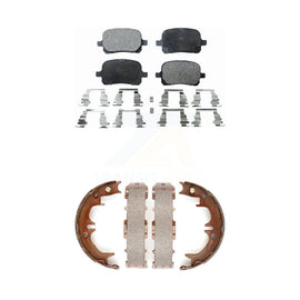 Front Rear Ceramic Brake Pads And Parking Shoes Kit For Toyota Camry Avalon