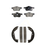 Front Rear Ceramic Brake Pads And Parking Shoes Kit For Volvo S80 XC70