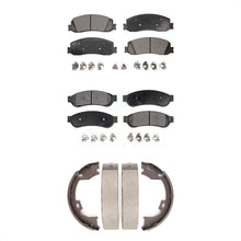 Charger l&#39;image dans la galerie, Front Rear Ceramic Brake Pads &amp; Parking Shoe Kit For Ford F-250 Super Duty F-350