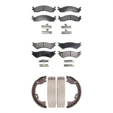 Charger l&#39;image dans la galerie, Front Rear Ceramic Brake Pads &amp; Parking Shoe Kit For Ford E-350 Super Duty E-250