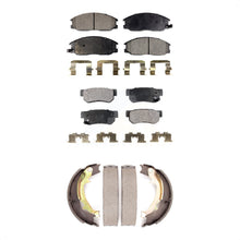 Charger l&#39;image dans la galerie, Front Rear Ceramic Brake Pads &amp; Parking Shoes Kit For 2001-2006 Hyundai Santa Fe