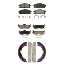 Charger l&#39;image dans la galerie, Front Rear Ceramic Brake Pads And Parking Shoes Kit For 2004 Nissan Pathfinder